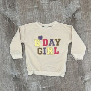 BDAY GIRL Boutique Lightweight Sweatshirt size 3-4Y